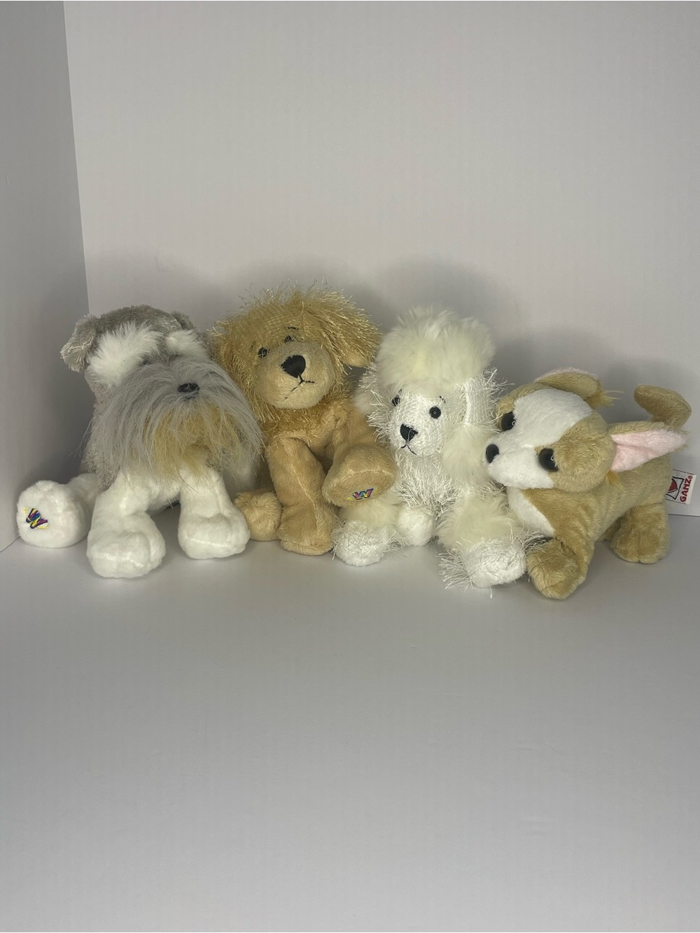 Vintage Ganz Webkinz Dog Plush Bundle Lot of 4 No Codes Y2K